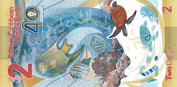 (615) ** PNew (PN61) East Caribbean - 2 Dollars (2023-Comm)